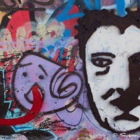 male face graffiti art photograph
