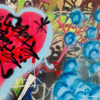heart graffiti drawing photo print