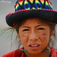 Peruvian mountain child art print