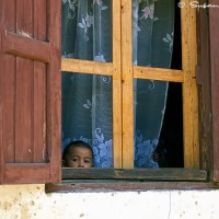 Madagascar child in window