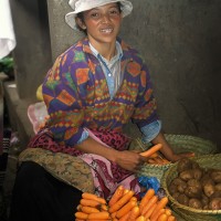 Madagascar girl at market in Madagascar