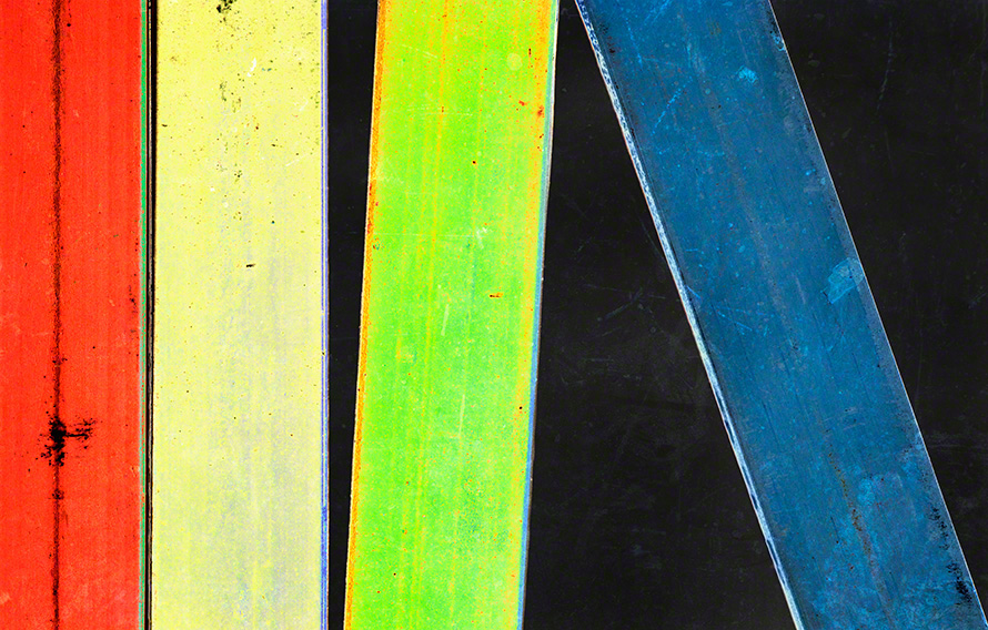 Modern art print of abstract bars.