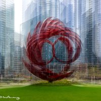 Image Stack of Calatrava sculpture in Chicago.